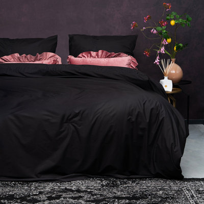 Solid Colour Duvet Cover Set with Pillowcases