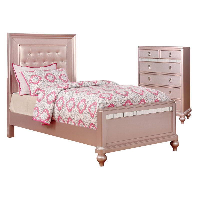 Annistyn Solid Wood Piece Bedroom Set, Twin