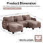 Canapé en chenille 3 places en U avec 2 repose-pieds mobiles-1665520964