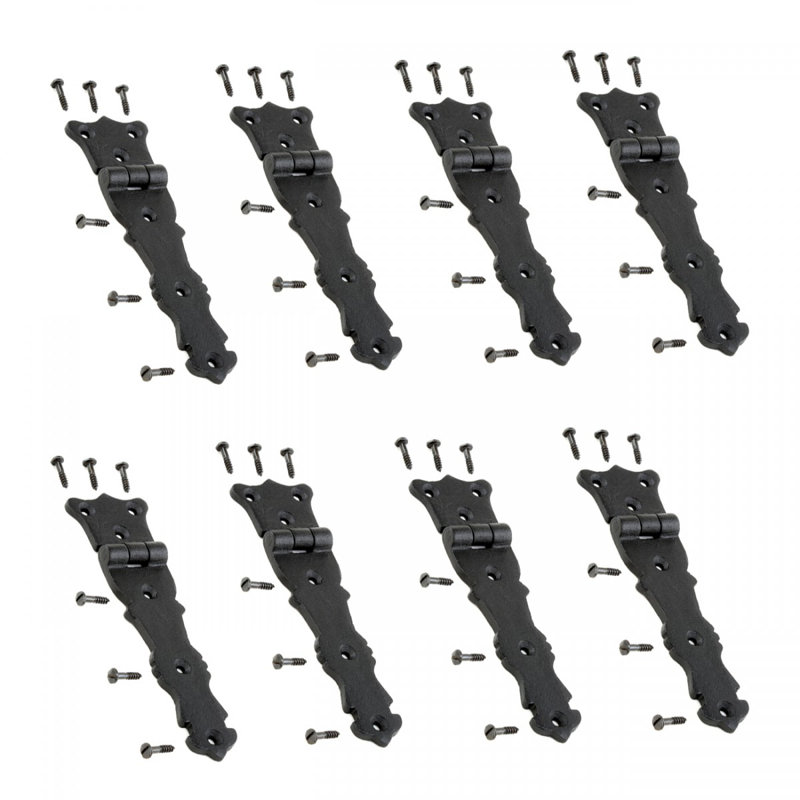 Wrought Iron Fleur de Lis Strap Hinge