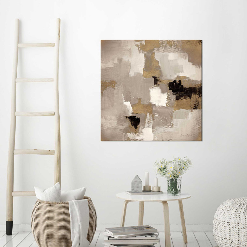 « muted abstract i », reproduction de peinture à l’acrylique sur toile, H 18" x l 18" x P 1"