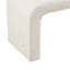 Banc moderne à cascade moderne crème - l 42 po x P 16 po x H 18 po, capacité de poids de 400 lb, bords lisses, siège contemporain sans assemblage: H 18 po x P 16 po, nécessaire