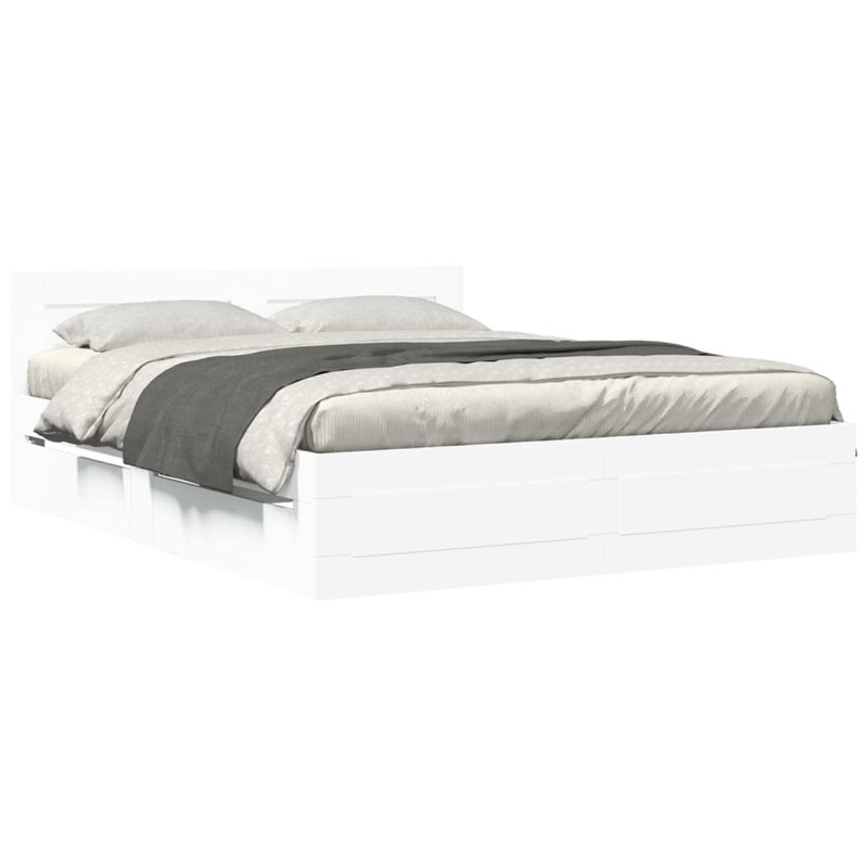 Storage Bed, Kingsize (5'), White