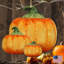 Ornement en bois en forme de citrouilles empilables