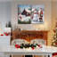 Santa Claus Red Barn Farmhouse Prints 30x40cm