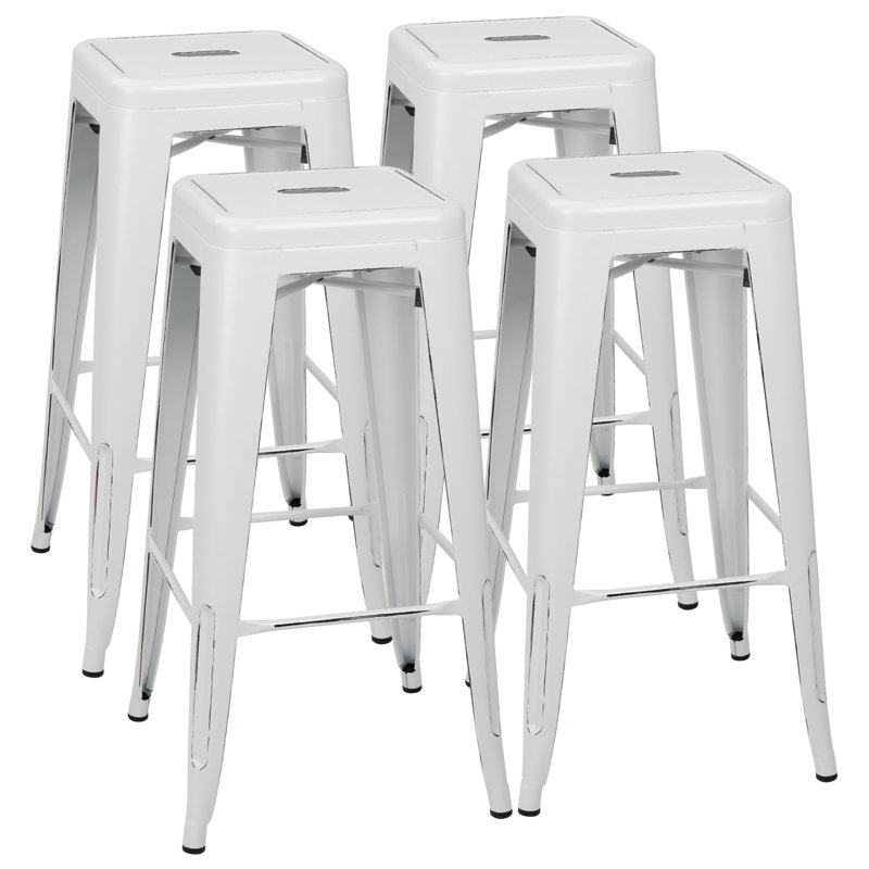 Tabouret de bar 30 po Lansing, Blanc cassé / blanc