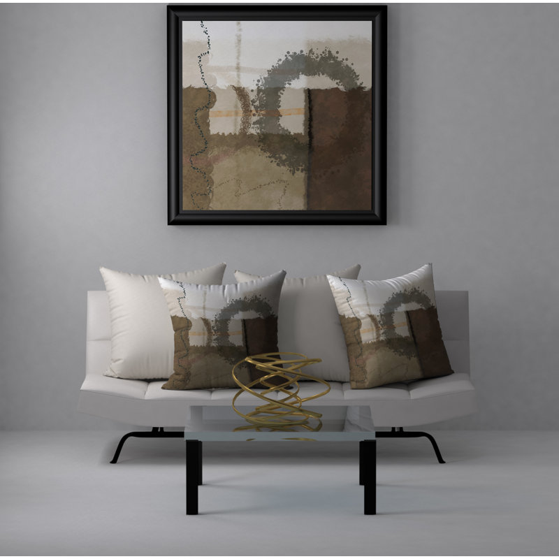 Abstract Reversible Throw Pillow, 20" x 20"