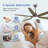 60" Ceiling Fans With Dimmable Led Light Ceiling Fan With Remote Wood Blades 6-speed-515908385-515908384