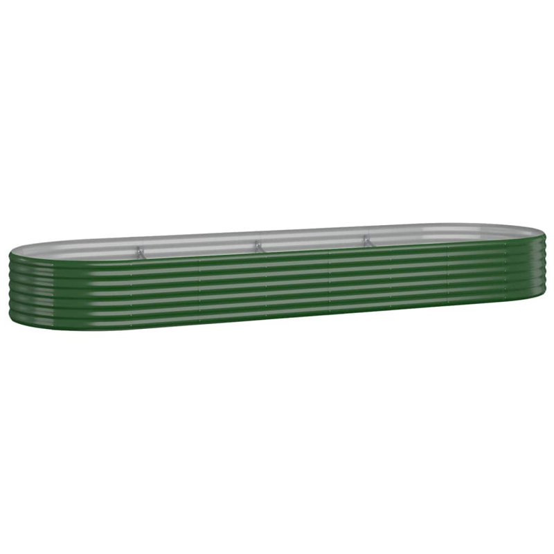 Garden Raised Bed Powder-coated Steel, green,, 36cm H x 322cm W x 100cm D