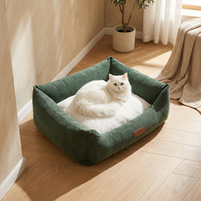 DreamLounge Green Comfort Pillow Cat Bed