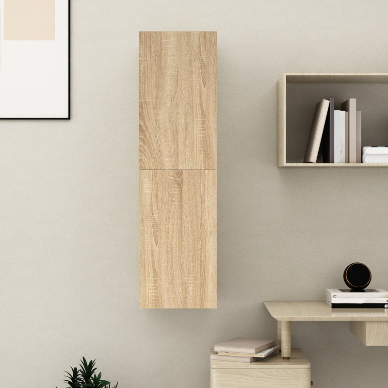 Dorminy H TV Stand, Sonoma Oak, 110cm H x 30.5cm W x 30cm D
