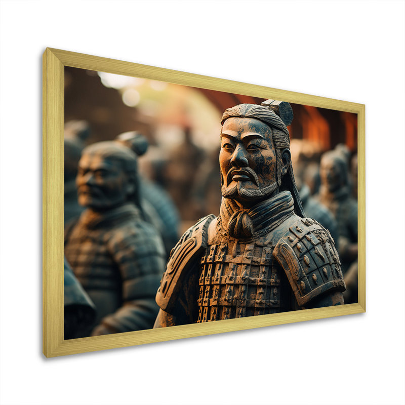 China Terracotta Warriors III - impression, H 34 po x l 44 po x P 1,5 po, Cadre doré à une seule photo