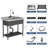 Commercial Stainless Steel Utility Sink with Faucet and Drain Laundry Sink Kitchen Yard Utility Sink-121846301