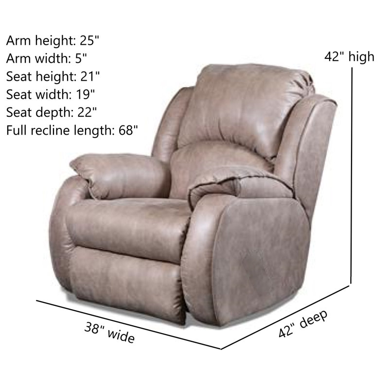 Fauteuil inclinable Cagney, River Run - brun rétro, Électrique / Berçant