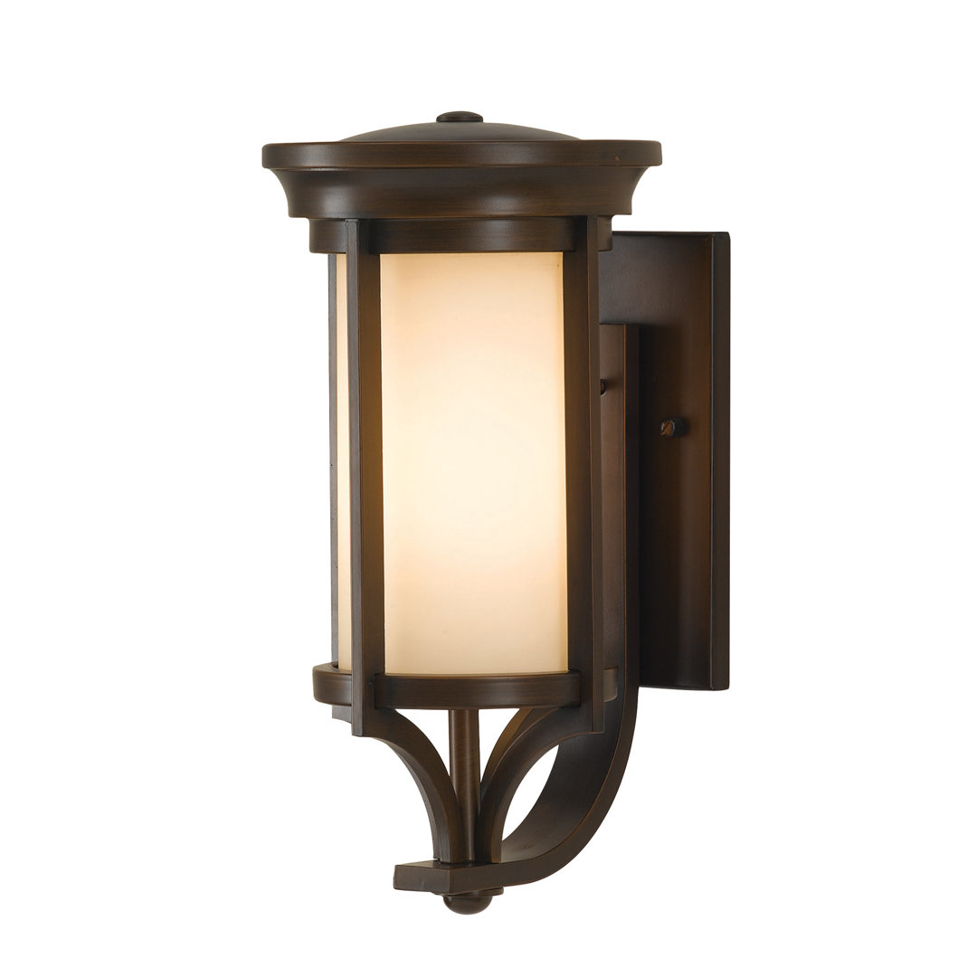 Vivian 15cm H Frosted Glass Outdoor Wall Lantern
