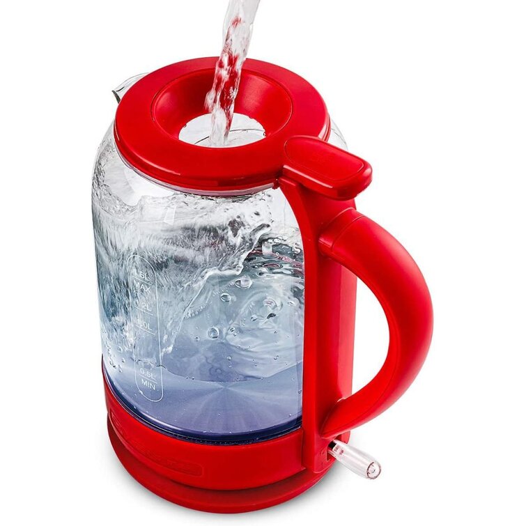 Ovente Glass Electric Tea Kettle 1.8 Liter BPA Free Cordless Body, 1500W  Instant Hot Water Boiler Heater with Stainless Steel Infuser and Automatic