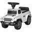 Scooters pour enfants combinant un cadre en acier robuste de 25 x 11,5 x 16,5 po - blanc doux avec rangement et sons de moteur