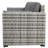 Patio Seat: 3 Gray Pe With Cushions And Steel Base Outdoor Couch In , Support For & Backyard