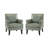 Celadon 27.5'' Wide Faux Leather Armchair with Nailhead Trim and Solid dWoo Legs Set Of 2-70171952