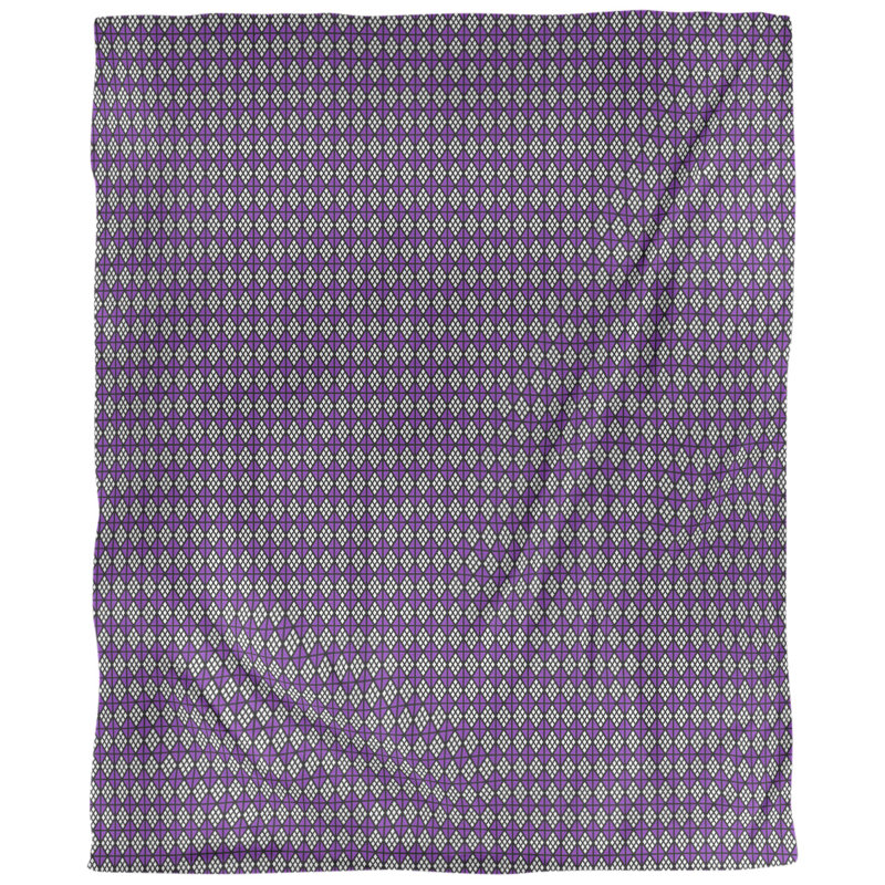 Tissu diamants, Mauve, L 58 po x l 36 po, Faux lin