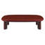 Table basse rectangulaire rouge ultrabrillant