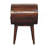Wood Large Chestnut Circular Open Bedside