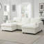 Canapé modulaire 86,5 po en chenille modulaire avec poches de rangement, ensemble de canapé en U à 5 places avec coussins, combinaison libre, canapé Cloud moderne avec 2 repose-pieds mobiles pour le salon, appartement, 3 couleurs-1002794247