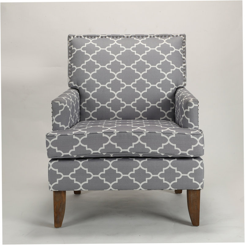 Lippitt Upholstered Armchair, Gray Mix Fabric Duplicate