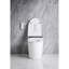 Toilette intelligente allongée avec bidet, fonctions automatiques, siège chauffant, bouton latéral - option eau élégante pour la salle de bain, capteur de pied