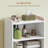 Small Bathroom Storage Cabinet, Bathroom Organizers And Storage With 2 Doors And Shelves, Floor Cabinet Freestanding With Adjustable Shelf For Small Spaces, (Streamlined American, White)
