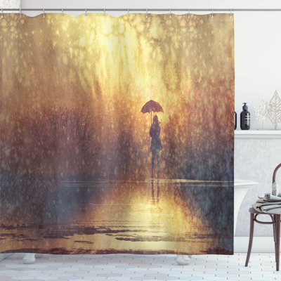 Shower Curtain with Hooks Included