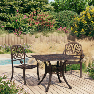 Marli Square 2 - Person Aluminum Bistro Set by Canora Grey