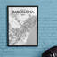 Barcelona City Map - No Frame Print-713579777