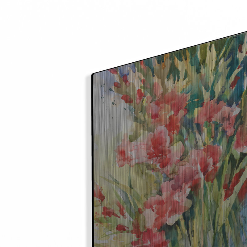 «Gladiola Bunch» par Annelein Beukenkamp, art mural en métal, H 16 po x l 12 po