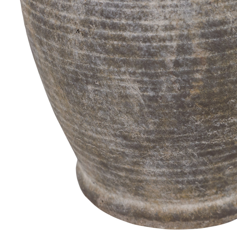 Ceramic/Porcelain Table Vase, Matte Brown, 8" H x 5.5" W x 5.5" D