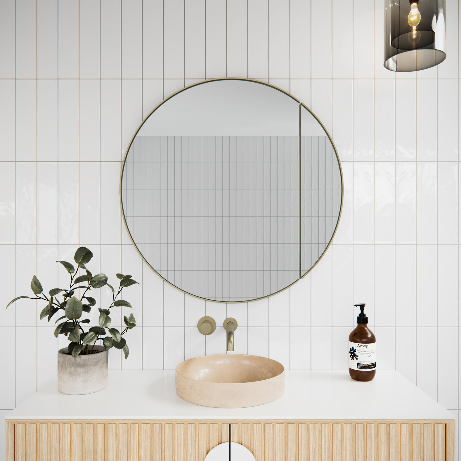 Juno Recessed Medicine Cabinet, Bronze
