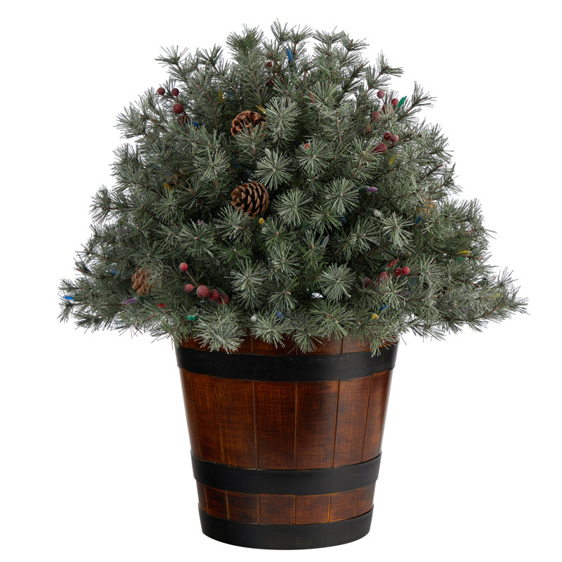 Arbuste de Noël artificiel floqué