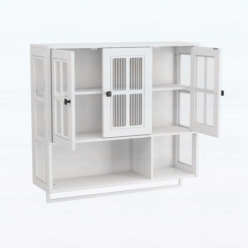 Armoire murale de salle de bain, Blanc