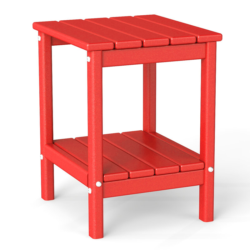 Table Adirondack d'extérieur en PEHD 2 niveaux 14 x 13 po, Rouge