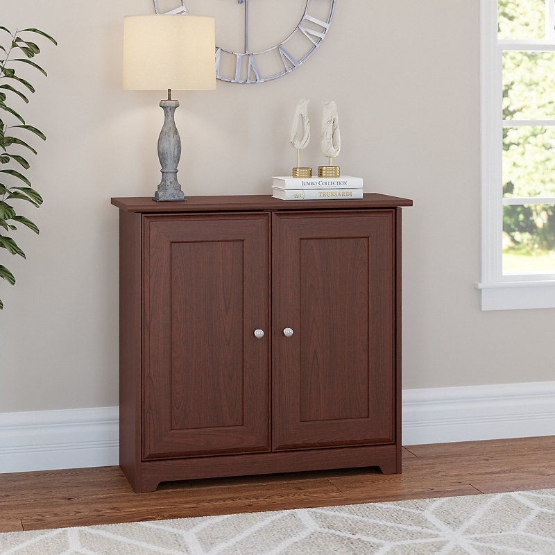 Armoire de rangement à 2 tablettes Huckins, Cerisier moisson