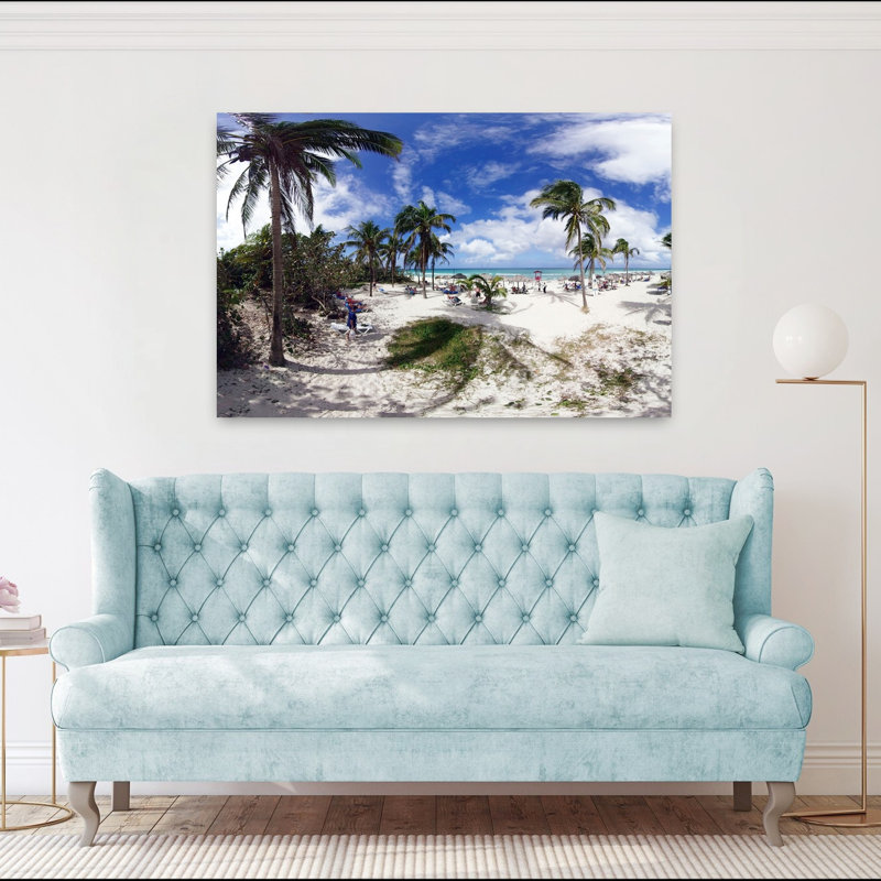 Palmiers, Varadero, Cuba, paysage abstrait, art mural, H 40 po x l 60 po