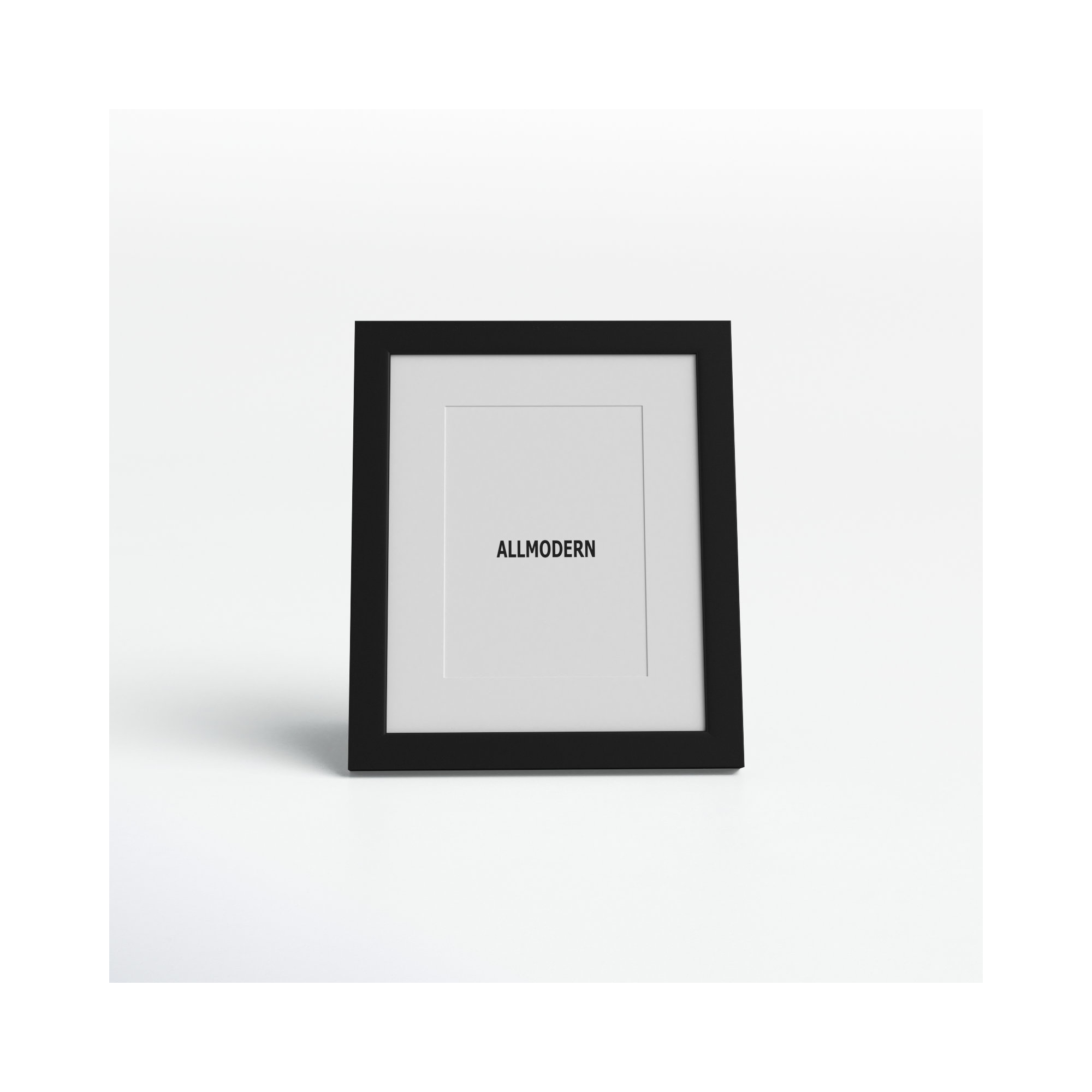 Capullo Wood Matte Picture Frame with Mat, 5" x 7", Black