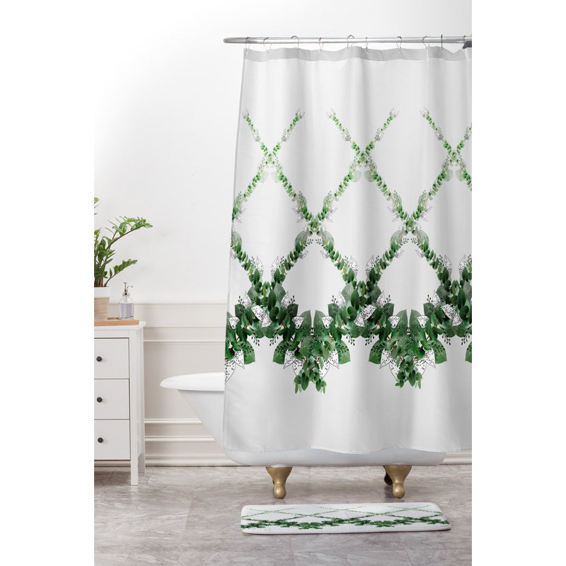Tapis pour salle de bain guirlande eucalyptus