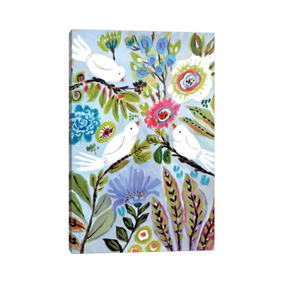 Bird Love I par Karen Fields - Giclée sur toile tendue avec châssis