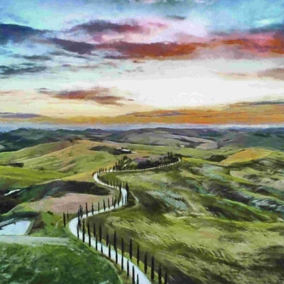 " Modern Tuscany " Painting Print