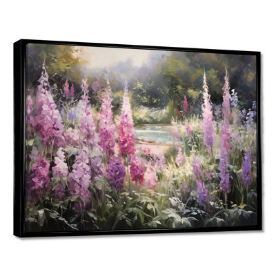 Impression d'art mural mauve, forêt de salves, fleurs sauvages