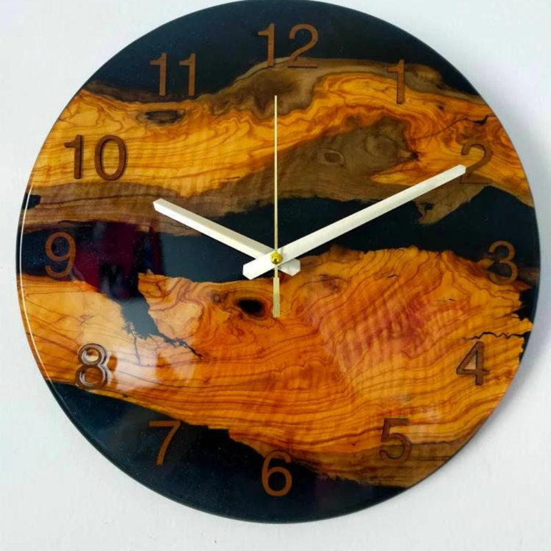 Wood Wall Clock, 32" H x 32" W x 2" D