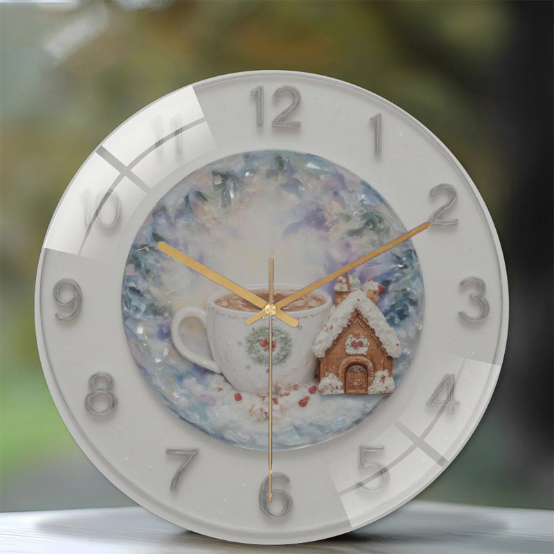 Horloge murale en verre 12 po