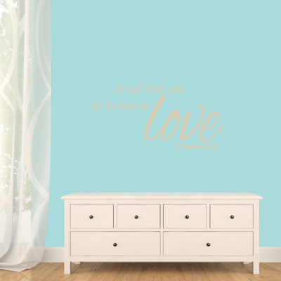 Adhésif décoratif «Let All that You Do Be Done in Love»