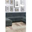 Ensemble de canapé modulaire modulaire en U modulaire 7 pièces avec revêtement en chenille, 2 coins d'angle, 3 fauteuils sans accoudoirs et 2 repose-pieds pour une assise polyvalente